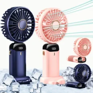 LED Digital Display Rechargeable Portable Fan