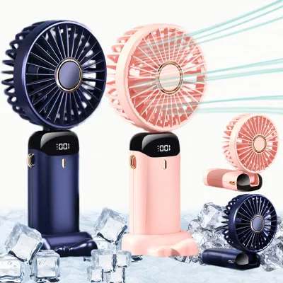 LED Digital Display Rechargeable Portable Fan